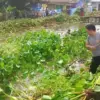 Polres Karawang Gotong Royong Bersihkan Saluran Irigasi