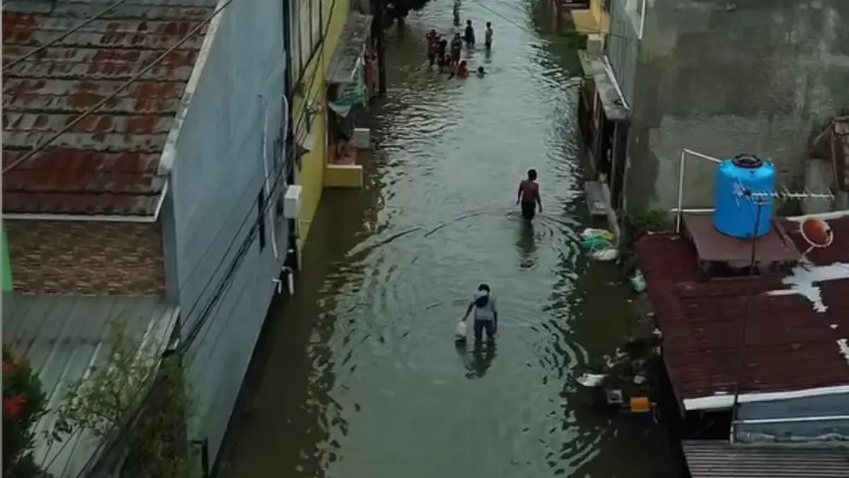 Banjir di Desa Purwadana Kecamatan Telukjambe Timur Karawang