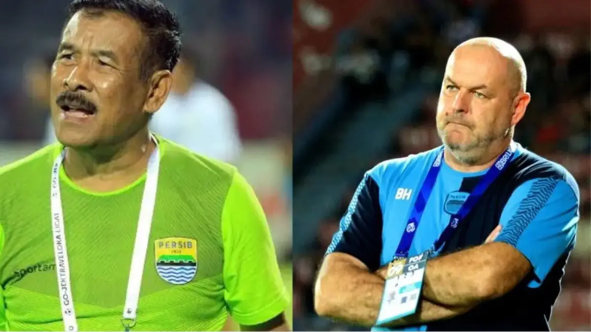 Pelatih Persib Bandung Bojan Hodak dan Komisaris PT Persib Bandung Bermartabat (PBB) Umuh Muchtar