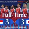 Dramatis! Timnas Futsal Indonesia Ditahan Jepang 3-3