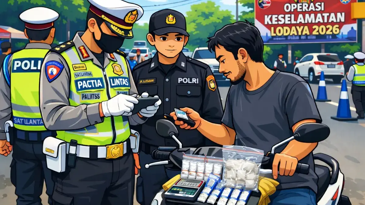 Bawa Sabu, Pengendara Motor Diamankan Polisi.