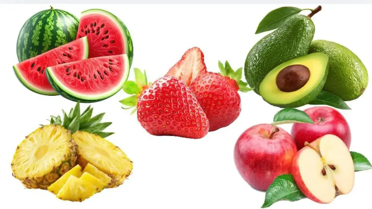 Semangka, Nanas, Stroberi, Apel, Alpukat