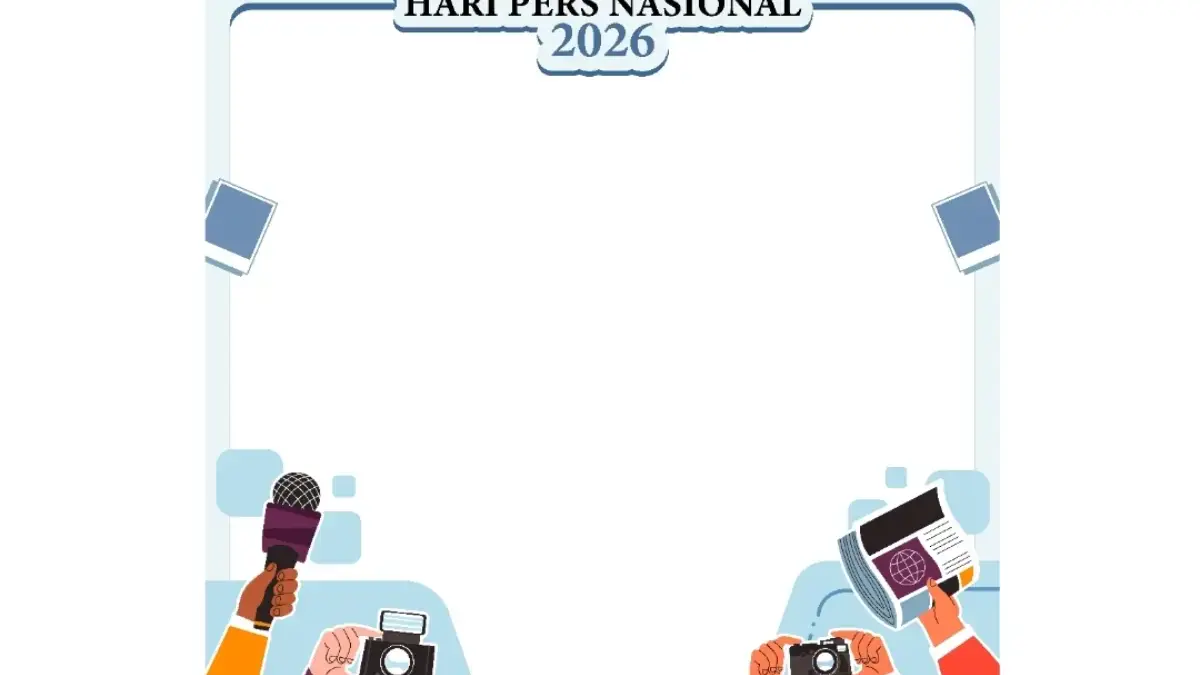 Twibbon Hari Pers Nasional 2026 hadir dengan desain modern dan bisa digunakan gratis oleh masyarakat.