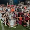 Pemain Persija Jakarta melakukan selebrasi usai menang dari Malut United pada laga Liga 1 di Stadion Gelora Ki