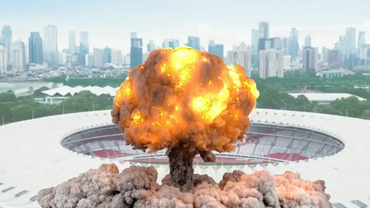 Bayangkan jika sebuah bom nuklir meledak di pusat Jakarta tepatnya di Senayan