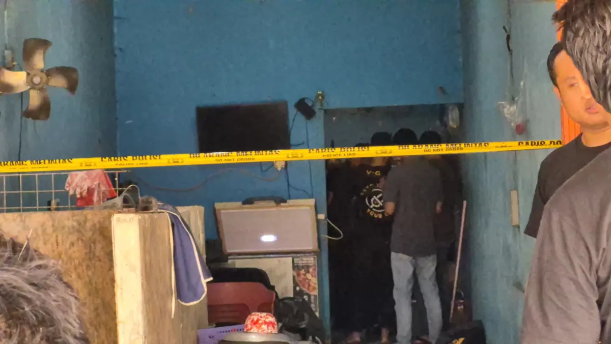 TKP Pembunuhan Karyawan Ayam Geprek di Serang Baru.