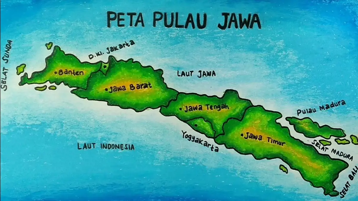 Pulau Jawa menjadi Jawa Barat, Jawa Tengah, dan Jawa Timur