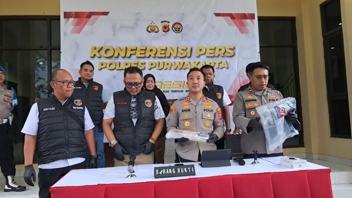 Konferensi Pers Kapolres Purwakarta, AKBP I Dewa Putu Gede Anom Danujaya
