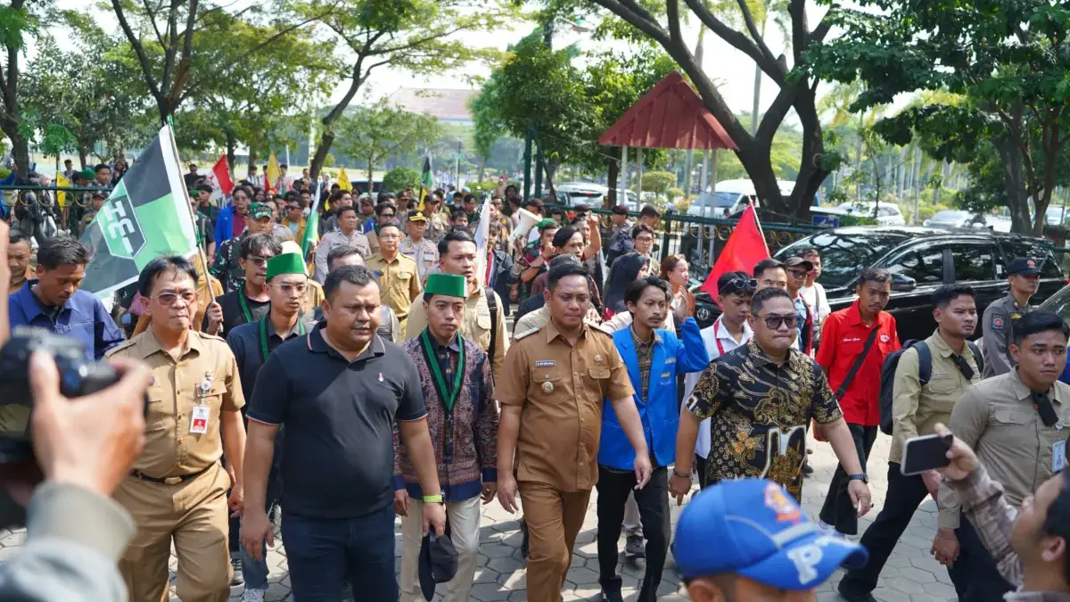 Mahasiswa Rujak Pemkab Bekasi di Forum Cipayung Plus Ratusan mahasiswa dari aliansi Cipayung Plus Bekasi berdialog interaktif dengan jajaran Pemkab Bekasi