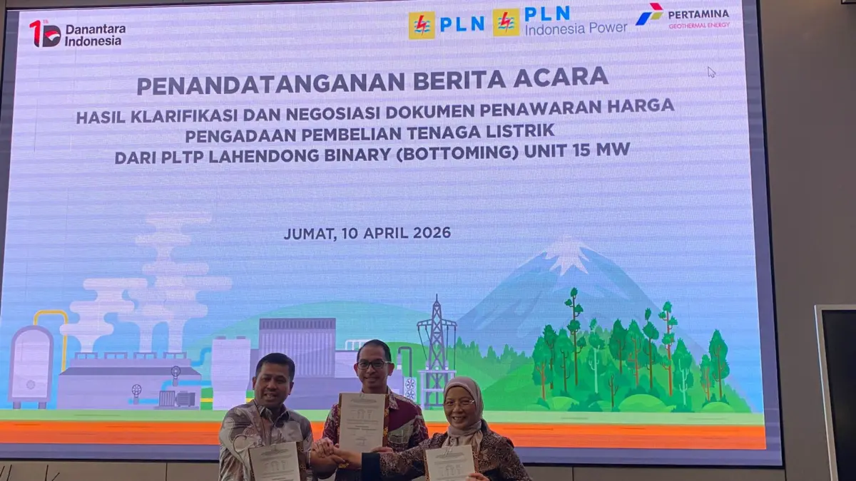 Pertamina Geothermal Energy -PLN IP Sepakati Tarif Listrik, Proyek Lahendong Bottoming Unit 15 MW Lanjut PLTP Lahendong Bottoming