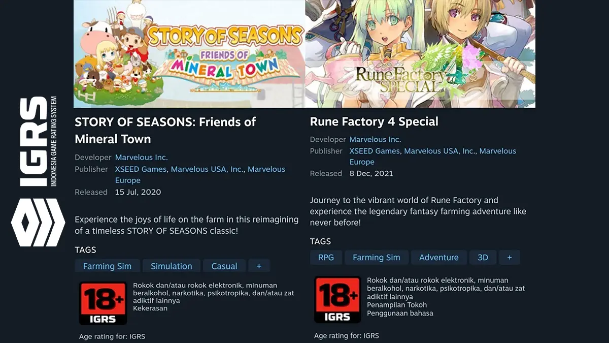 IGRS Masuk ke Steam, Banyak Game Terancam Gagal Rilis di Indonesia IGRS Masuk ke Steam, Banyak Game Terancam Gagal Rilis di Indonesia