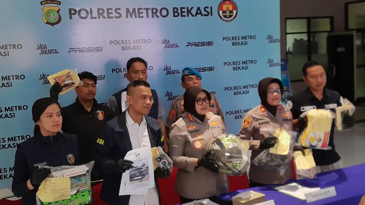 barang bukti penyiraman air keras ke lansia di tambun Selatan