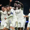 Pemain Real Madrid melakukan selebrasi setelah mencetak gol