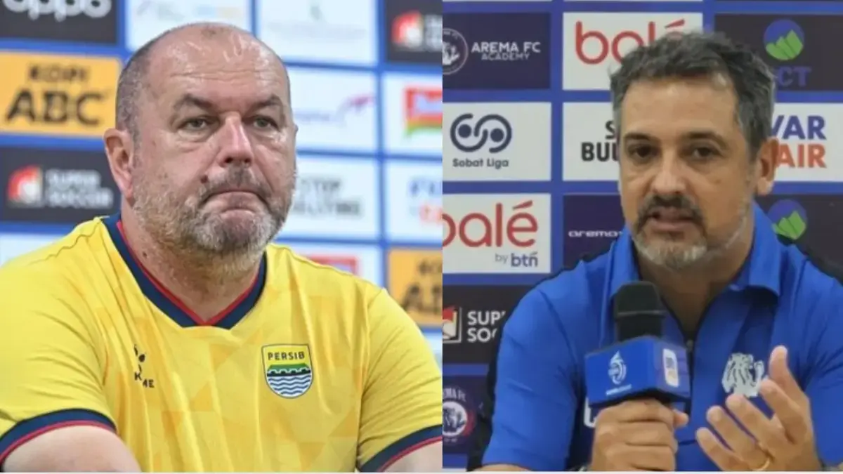 Pelatih Persib, Bojan Hodak dan Pelatih Arema, Marcos Santos