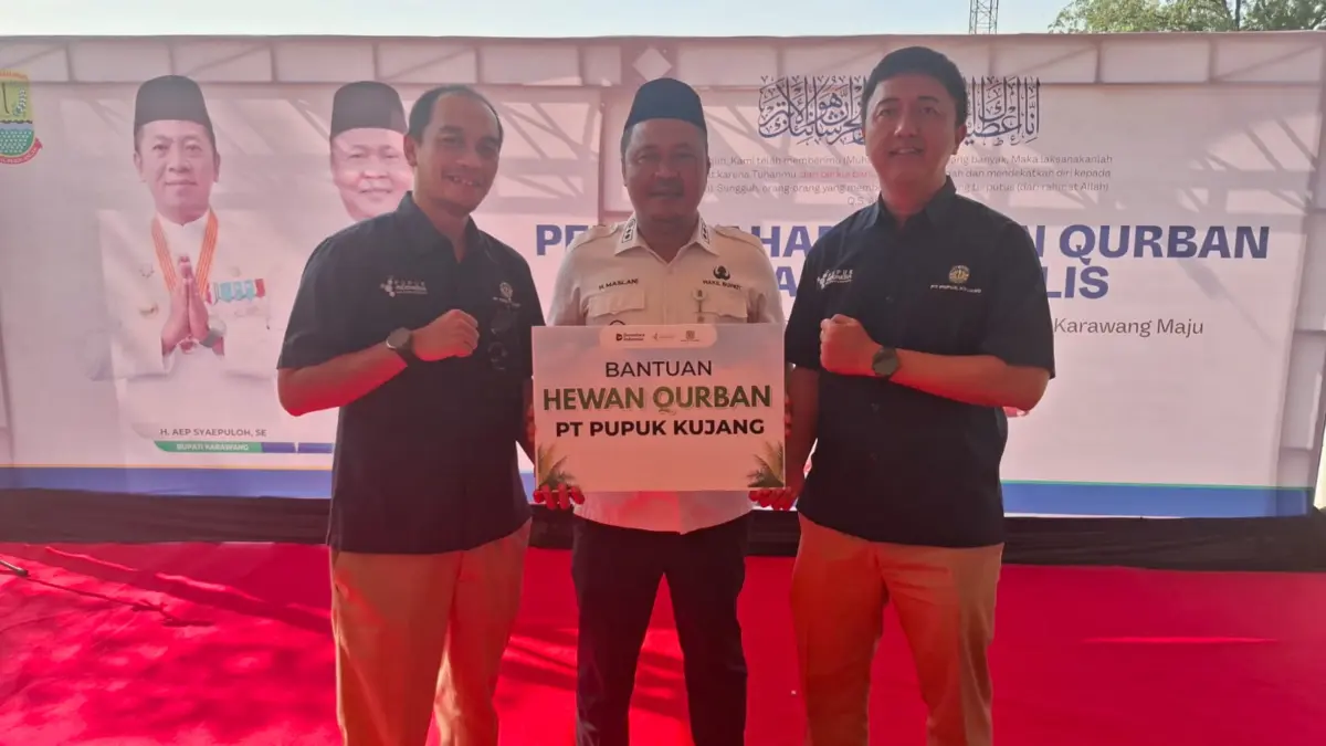 Sinergi Pupuk Kujang dan Industri, Salurkan 51 Sapi dan 3 Domba Kurban untuk Masyarakat Pupuk kujang