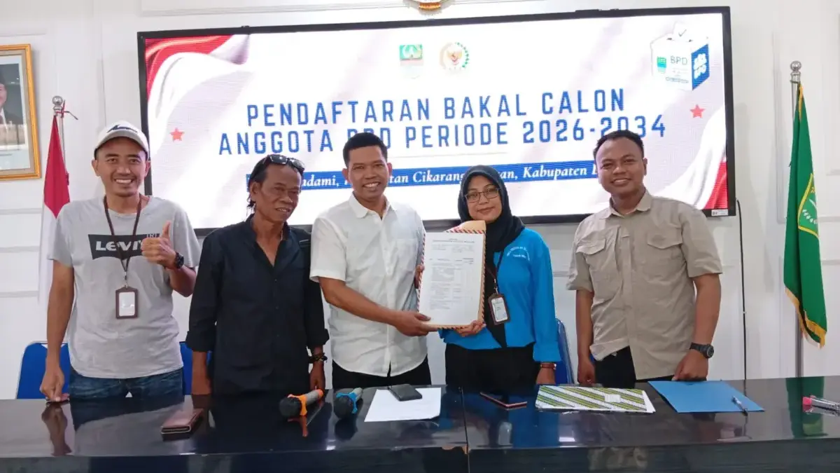Pendaftaran Bakal Calon Anggota BPD Periode 2026 - 2034 di salah satu desa di Kabupaten Bekasi