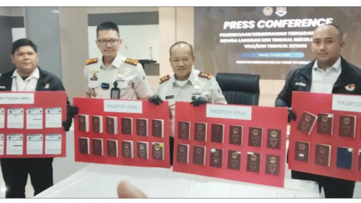 Kantor Imigrasi Kelas I Non TPI Bekasi menemukan 78 WNA Ilegal dari China
