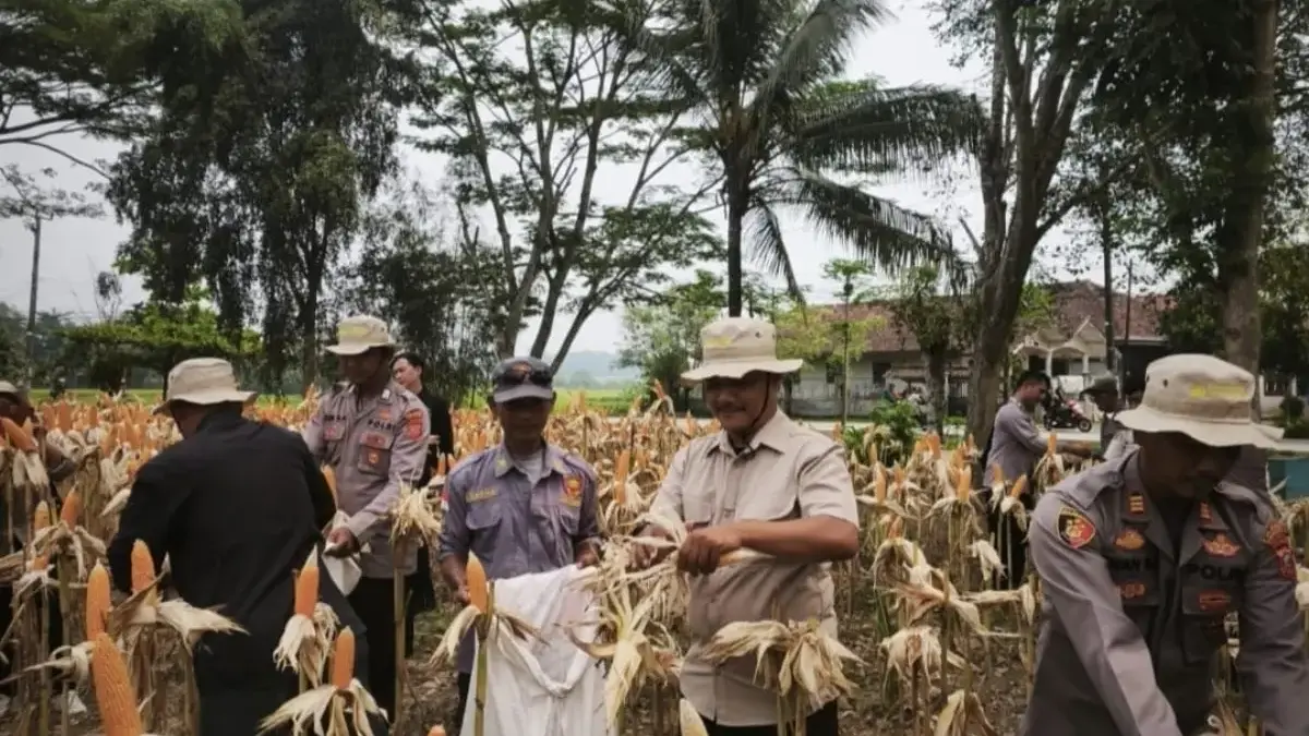 Polres Karawang Komit Jaga Ketahanan Pangan.