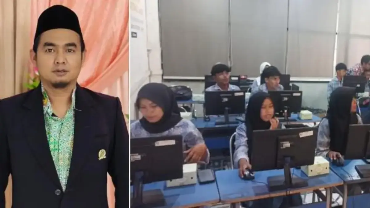 PKBM Solusi Anak Tetap Sekolah, Jawa Barat Miliki 2.350 Lembaga Siswa PKBM Assolahiyah Karawang saat mengikuti program keterampilan komputer.