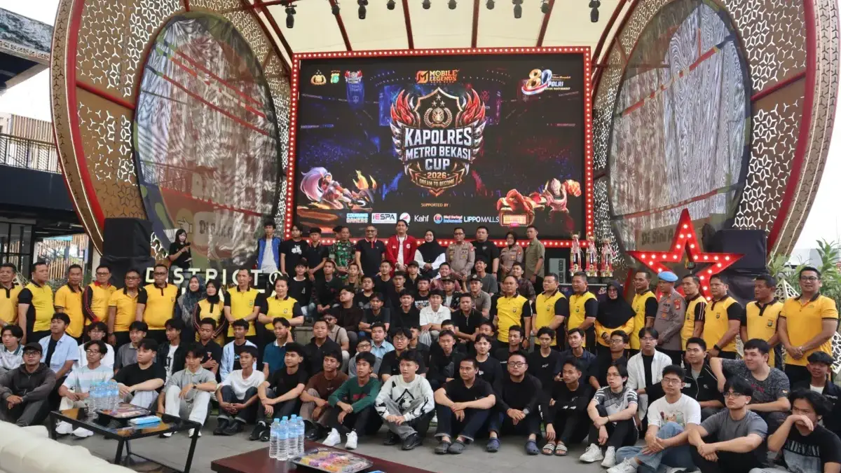 Turnamen Mobile Legends yang digelar Polres Metro Bekasi dalam rangka Hari Bhayangkara ke-80