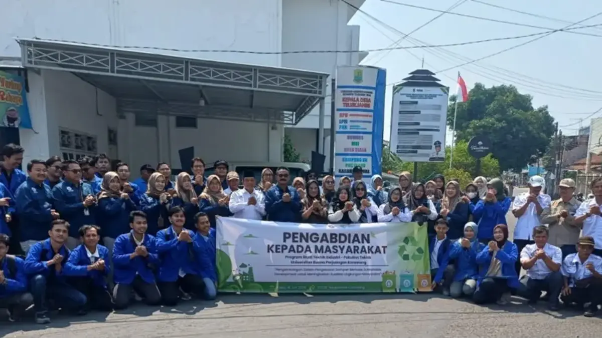 Teknik Industri UBP Karawang Implementasikan Pengelolaan Sampah Berbasis Berkelanjutan di Desa Telukjambe PkM UBP Karawang