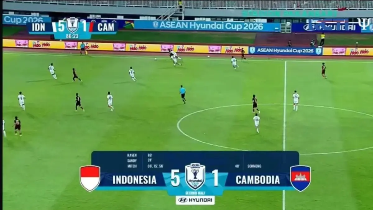 Timnas Indonesia Tampil Perkasa Hancurkan Kamboja 5-1 di Laga Perdana Piala AFF 2026