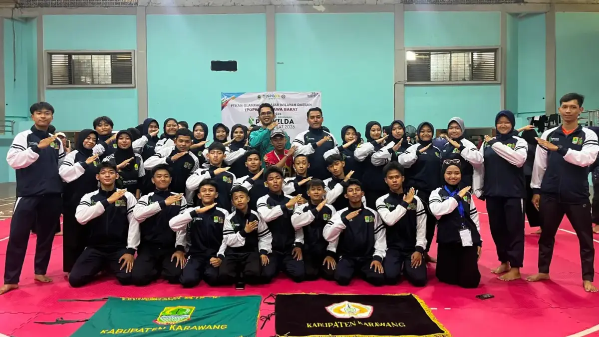 Atlet-atlet pencak silat Kabupaten Karawang