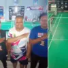 Pertandingan kejuaraan bulu tangkis tingkat Jabar yang digelar PB Putra Mandiri.