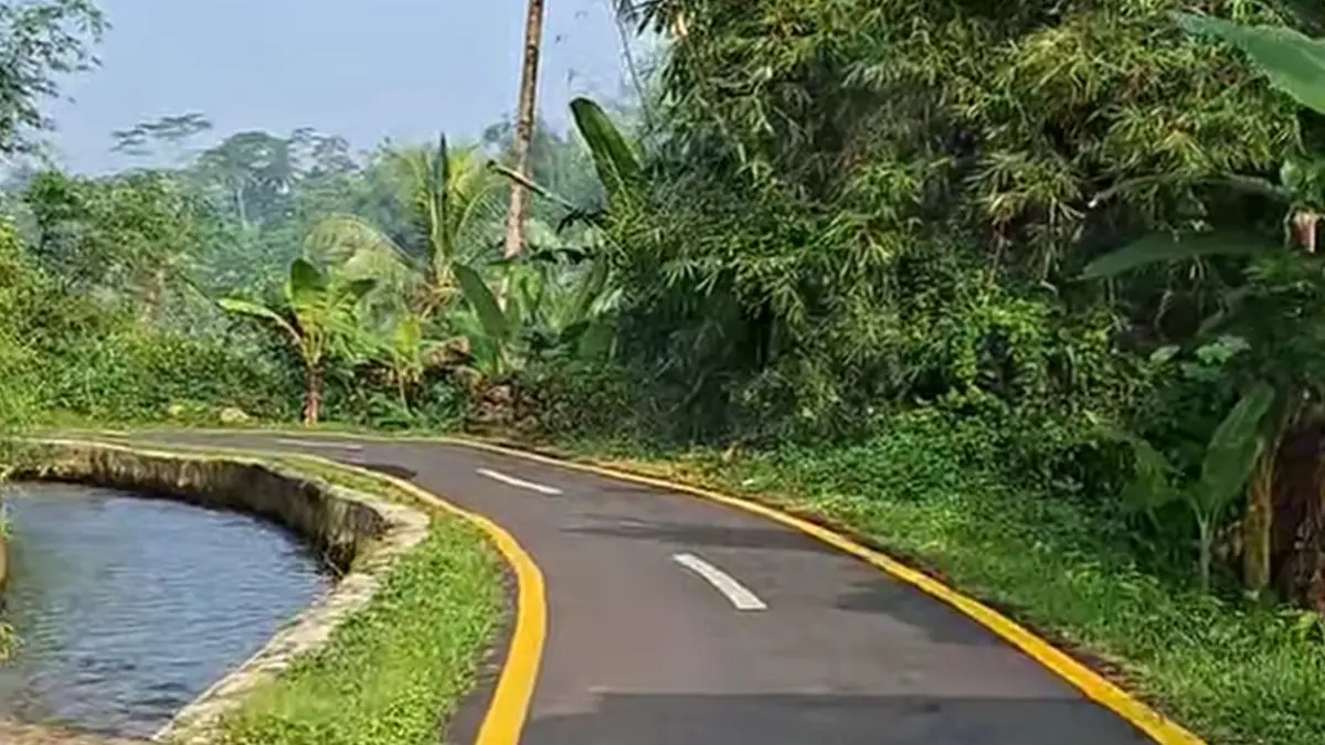 Bukan Jalan Provinsi Ini Jalan Desa di Subang yang Indah karena Aspalnya Mulus dan Markanya Lengkap Jalan Desa Dermaga Subang