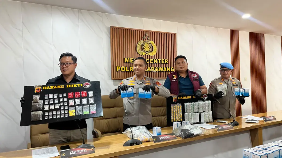 Konferensi Pers Polres Karawang