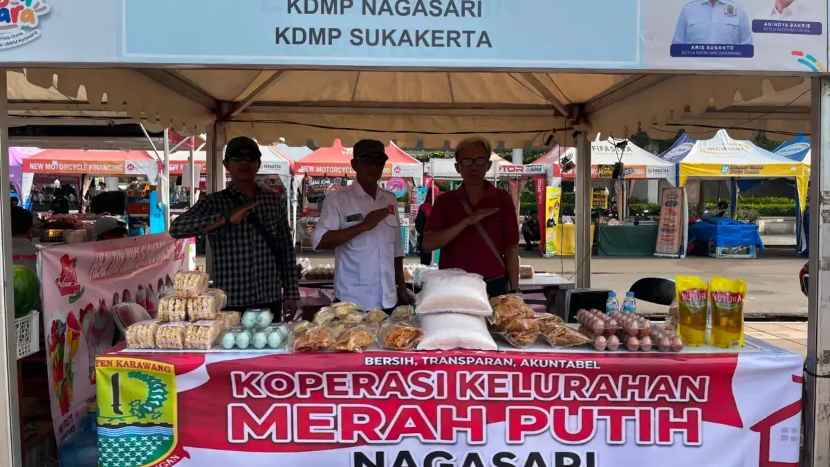 KDMP Nagasari Ramaikan Stand UMKM pada Gebyar Harkopnas ke-79 Karawang KDMP Nagasari
