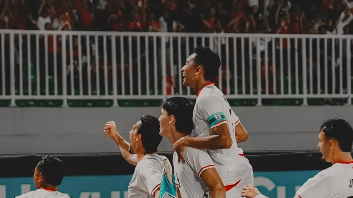 Selebrasi saat pemain Timnas Indonesia Mencetak Gol