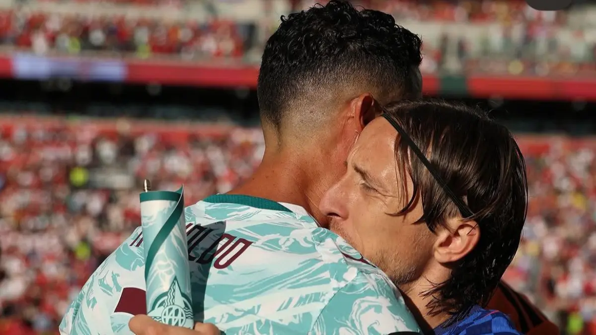 Babak Pertama Portugal vs Kroasia Berakhir Imbang Tanpa Gol Kapten Portugal Cristiano Ronaldo dan Kapten Krosia Luka Modric