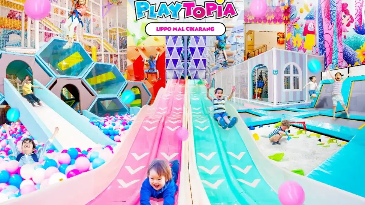 Surga Wahana Bermain Anak, Trampolin & Rekreasi Seru Keluarga! Playtopia di Lippo Mall Cikarang (tiket.com)