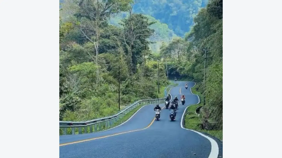 Sensasi Menyusuri Jalan Naringgul: Aspal Mulus dengan 1.000 Tikungan dan Pemandangan Alam Indah Sensasi Menyusuri Jalan Naringgul: Aspal Mulus dengan 1.000 Tikungan dan Pemandangan Alam Indah