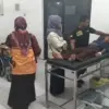 Peserta Perkamahan Pramuka Jayakerta darikan ke Puskesmas Medangasem