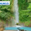Curug Koleangkak atau Curug Biru di Desa Nagrak, Kecamatan Ciater, Kabupaten Subang.